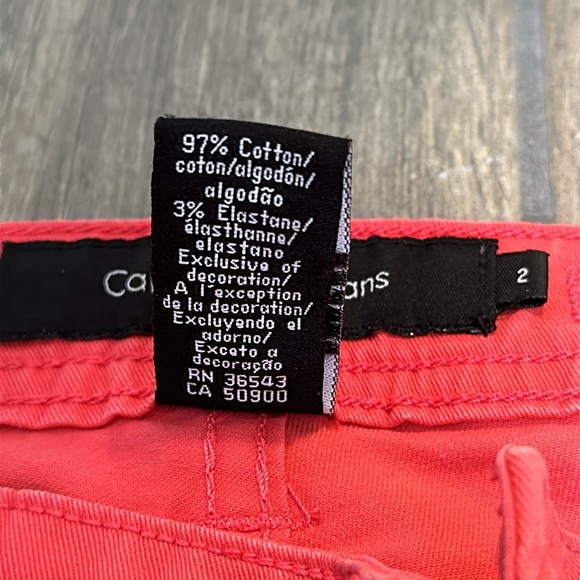 Calvin Klein jeans women’s crop pants. Lightweight cotton. Size 2. Orange/pink - Picture 6 of 6